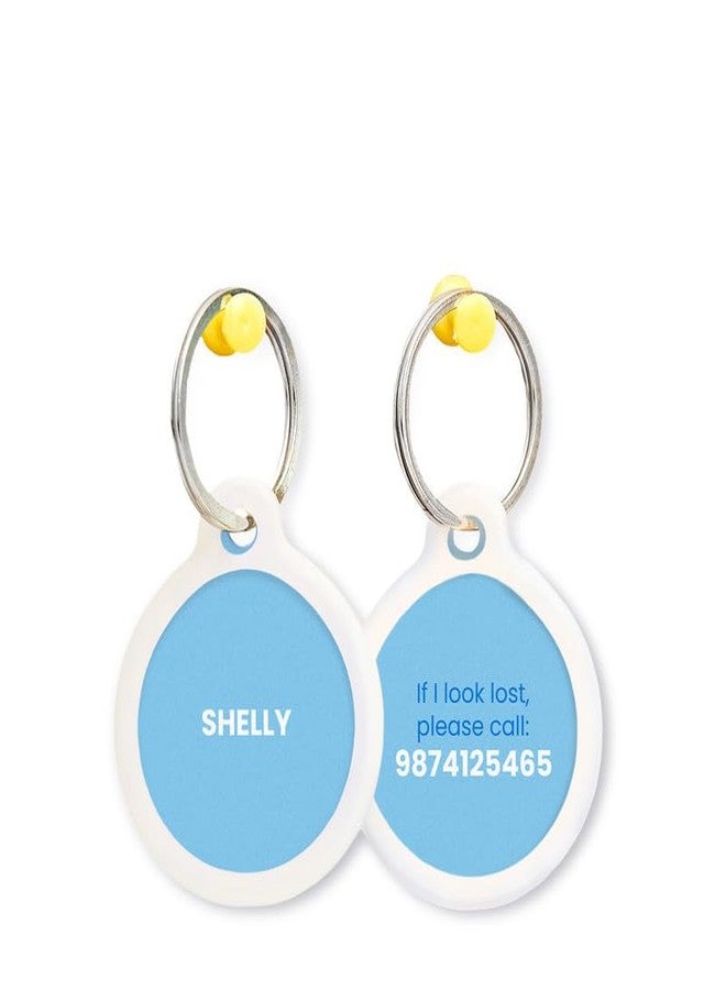 Zooboo Zoomin Personalized Pet Collar Charms with Pet's Name and A Unique Theme, Pet Collar Name Tags for Your Furry Friend Theme - Blue - Image 1